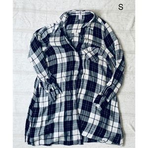 Plaid shirt dress